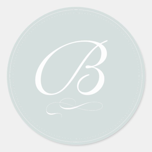PixDezine DIY Monogramm+DIY Farbe/Bildlauf Runder Aufkleber (Vorderseite)