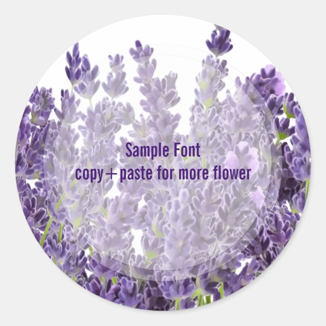 PixDezine Lavendel/DIY Hintergrundfarbe Runder Aufkleber (Vorderseite)