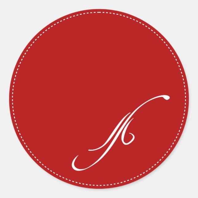 PixDezine monogramm C, dunkle Hintergrundfarbe Runder Aufkleber (Vorderseite)