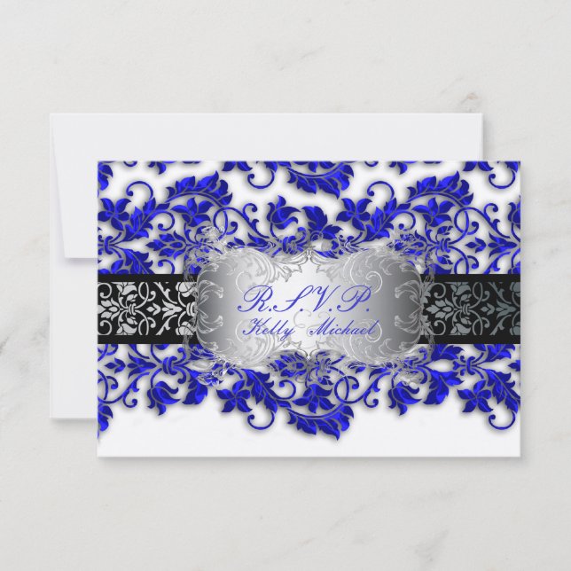 PixDezine rsvp tanza damask/bleu royal (Devant)