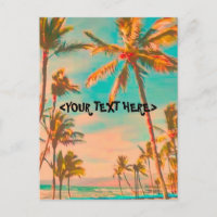PixDezine Vintag Hawaiian Beach Scene