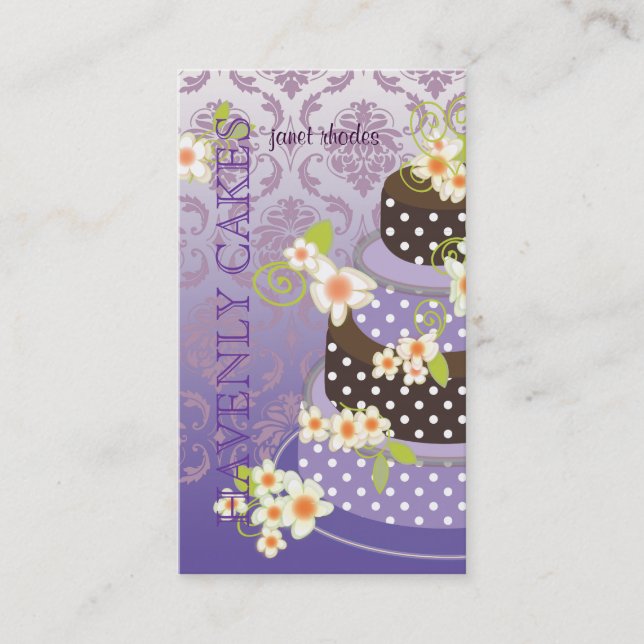 PixDezine Violet+Schokolade Bäckerei/Konditorei Visitenkarte (Vorderseite)