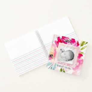 PIXDEZINE WASSERFARBEN SOMMERBLUME BEGINNEN 1. JAH NOTIZBUCH