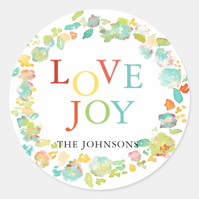 PixDezine Weihnachten Wasserfarbe Winter Grüne Runder Aufkleber (Vorderseite)