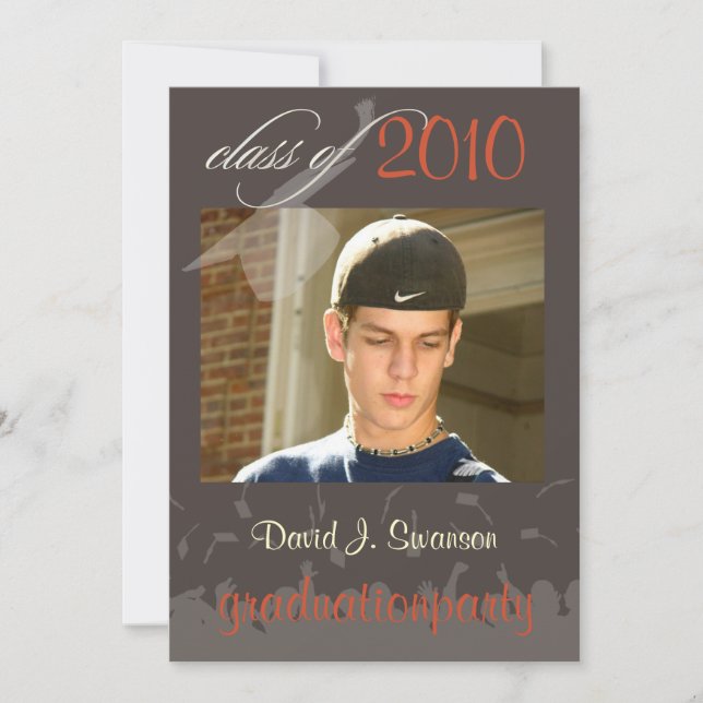 PixDezines 2011 Abschluss/Foto/Cap+Gown Einladung (Vorderseite)