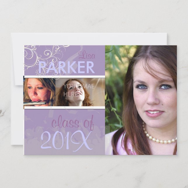 PixDezines 2011 Abschluss/Foto/Kap+Gown Einladung (Vorderseite)