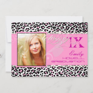 PixDezines 2025 Absolventen, Cheetah-Druck/DIY-Far Einladung