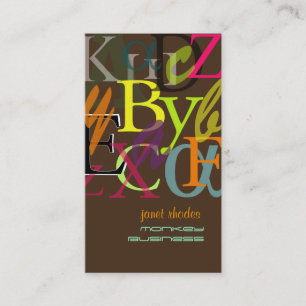 PixDezines ABC, griechischer Alpha Visitenkarte