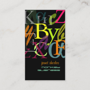 PixDezines ABC, griechisches Alpha/DIY-Hintergrund Visitenkarte