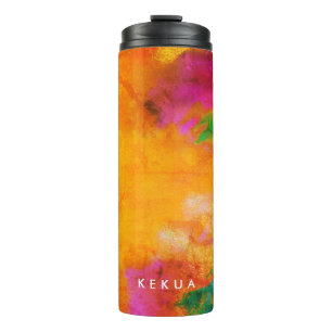 PixDezines Abstrakt/Imitate Gold Thermosbecher