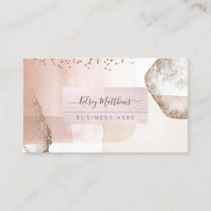 PixDezines Abstraktes Arrangement H2 Rose Gold Visitenkarte