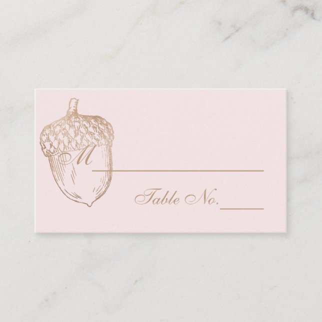 PixDezines Acorns/Imitats Rose Gold/Platzkarten Platzkarte (Vorderseite)