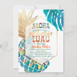 PixDezines Aloha Ananas/Aquamarin/Abschluss Luau Einladung
