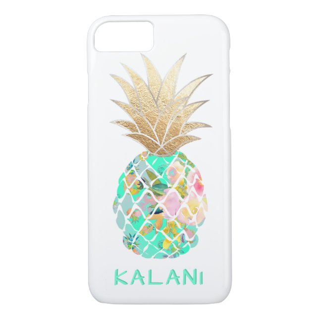 PixDezines Aloha Ananas/DIY Hintergrund Case-Mate iPhone Hülle (Rückseite)
