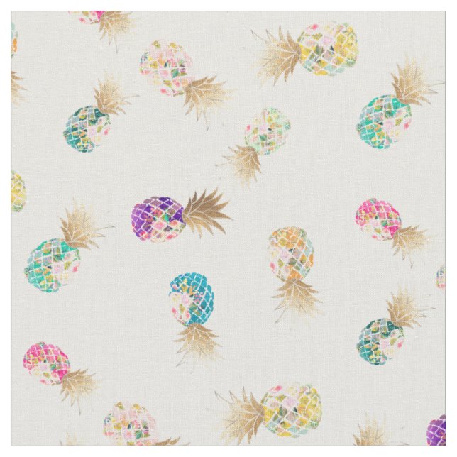 PixDezines Aloha Ananas/DIY Hintergrund Stoff (Nahaufnahme)