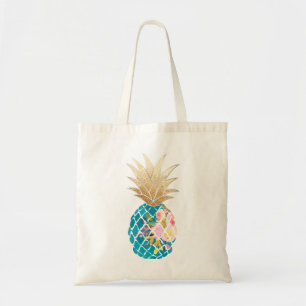 PixDezines Aloha Ananas + Faux Gold Tragetasche