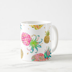 PixDezines Aloha Ananas Muster Kaffeetasse