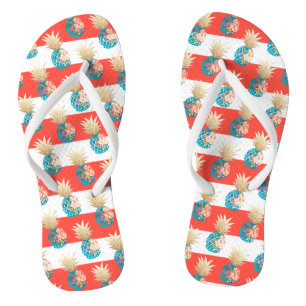 PixDezines Aloha Ananas+Streifen Flip Flops