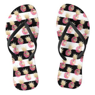 PixDezines Aloha Ananas+Streifen Flip Flops
