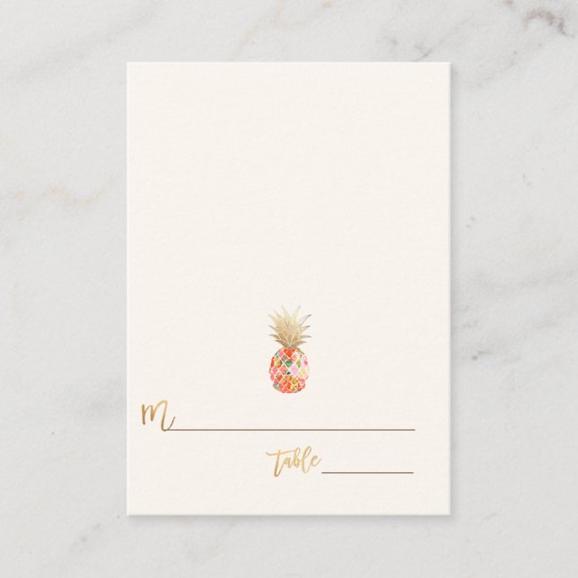 PixDezines Aloha Hawaiian Ananas/Platzkarten Platzkarte (Vorderseite)