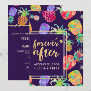 PixDezines Aloha Hawaiianische Ananas/DIY Lila Einladung