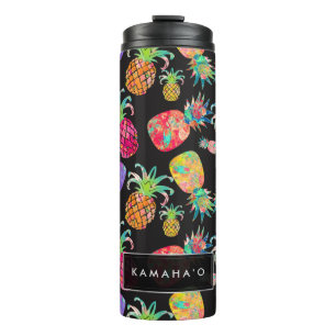 PixDezines Aloha Pineapples/DIY Hintergrund Thermosbecher