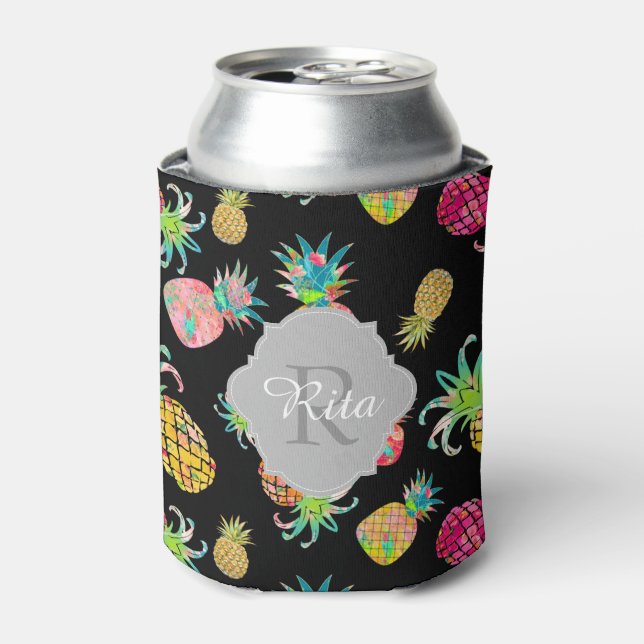 PixDezines Aloha Pineapples Muster Dosenkühler (Kanne Vorderseite)