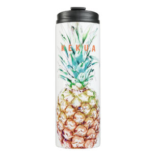 PixDezines Ananas/DIY Hintergrundfarbe Thermosbecher