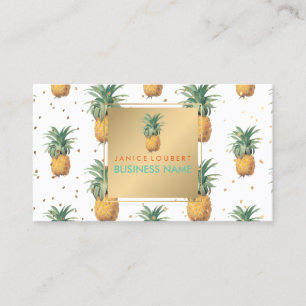 PixDezines Ananas-Muster Visitenkarte