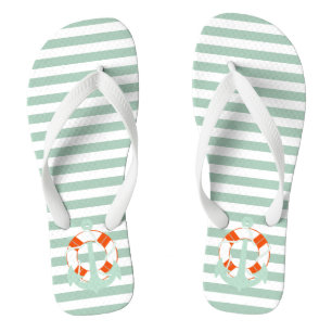 PixDezines Anker/DIY Farbe einstellbare Streifen Flip Flops