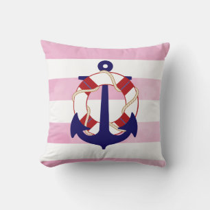 PixDezines Anker/nautisch/Schrägstrich/Wasserfarbe Kissen