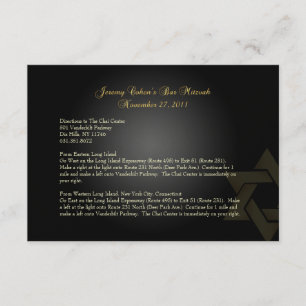 PixDezines Anleitungen, Bar Mitzvah/schwarz+gold Begleitkarte