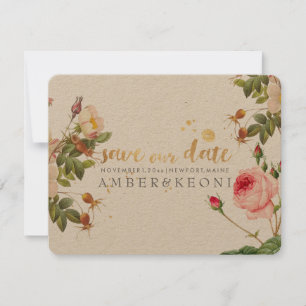 PixDezines antike Rosen / rette unser Date Save The Date