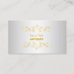 PixDezines Antike Schriftrollen/Faux Gold-Filigran Visitenkarte