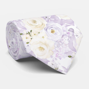 PixDezines Aquarell-Rosen Lila Lila n Creme Krawatte