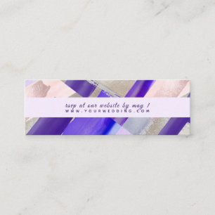 PixDezines Aquarell Silber Lila Web RSVP Mini Visitenkarte