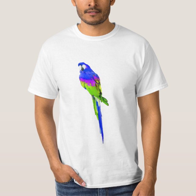 PixDezines Aquarellmakaw T-Shirt (Vorderseite)