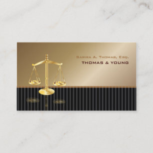 PixDezines ATTORNEYS/SASSY/COPPER+BLACK Visitenkarte