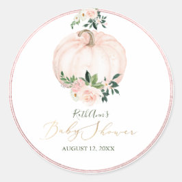 PixDezines Baby Dusche Aquarellpumpen, Blush Runder Aufkleber