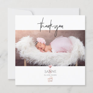 PixDezines Baby Dusche Vielen Dank Rose Gold Einladung
