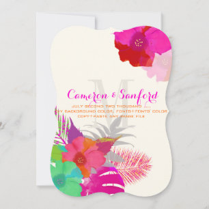 PixDezines bali kai/grün/rosa/DIY Einladung
