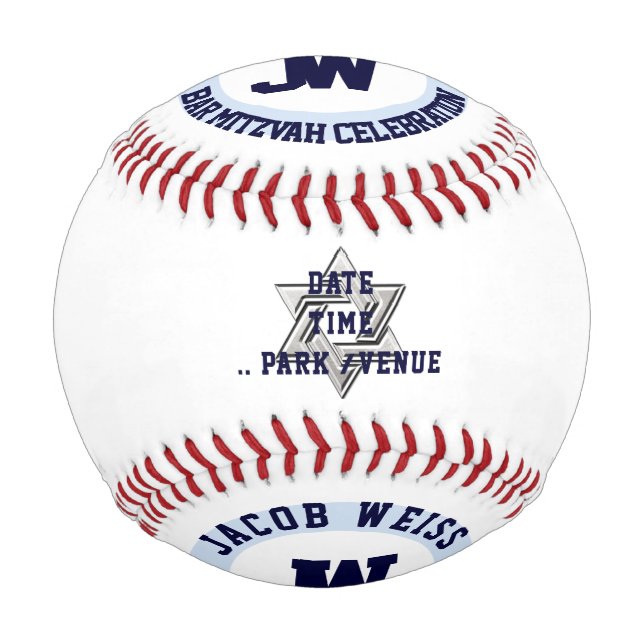 PixDezines Bar Mitzvah Baseball /DIY Schriftart+co (Rückseite)
