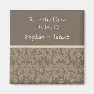 PixDezines-Barockdampfer, Save the Date grau Magnet