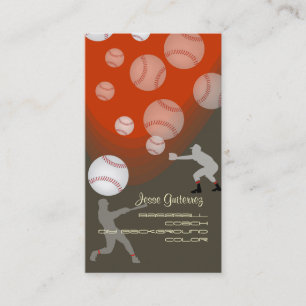 PixDezines Baseballtrainer/DIY-Hintergrundfarbe! Visitenkarte