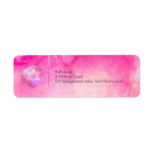 PixDezines Bat Mitzvah Pink Wasserfarbe