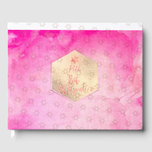 PixDezines Bat Mitzvah, rosa Rose Gästebuch