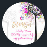 PixDezines Baum des Lebens Musiknoten/Bat Mitzvah Runder Aufkleber<br><div class="desc">Pix Dezines Musiknoten Baum des Lebens mit psychedelischen Sternen...  von david Bar Mitzvah.. in neonrosa,  lila und grün. PixDezines' dynamische Designs erlauben es,  Elemente zu bearbeiten,  zu kopieren und einzufügen,  sowie den Hintergrund zu entfernen. ✡ Copyright © 2008-2019 PixDezines™. Alle Rechte vorbehalten.</div>