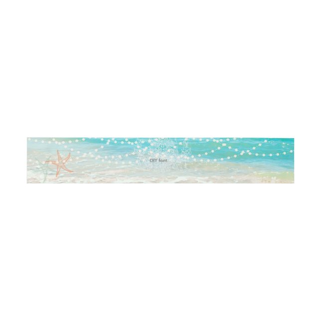 PixDezines Beach/Chadelier/Starfish Einladungsbanderole (Flach)