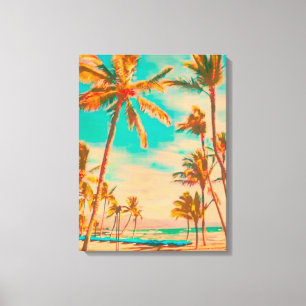 PixDezines Beach/Hawaii/Bay/Aquamarin Leinwanddruck