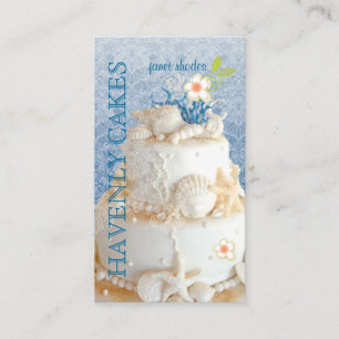 PixDezines Beach Hochzeitskuchen/DIY Hintergrundfa Visitenkarte